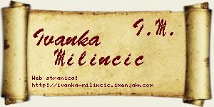 Ivanka Milinčić vizit kartica
